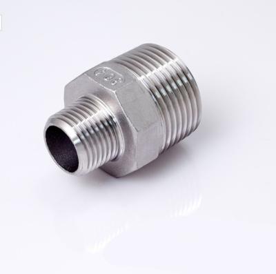 China 304 Thread Hex Nipple Reducer Beverage Stainless Steel 201 Pipe Fit Male Thread Reducing Hexagon Pipe Nipple for sale