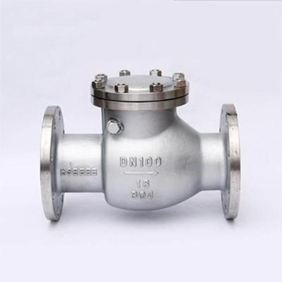 China General RTS H44W-16P 304 stainless steel check valves swing type, valve swing control, casting ss304 vacuum non return swing check valve for sale