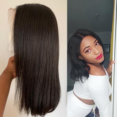 China Silky Straight Wave 150% 210% HD Density Full Lace Hair Wigs For Color Women, Transparent Lace Front Wig Wholesale Virgin Brazilian Hair for sale