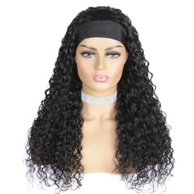 China Deep Wave Headband Wigs For Black Women Hair, Curly Pelucas Humanas Wig Hair Headband Hair Human Hair for sale