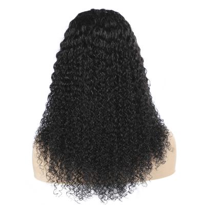 China Brazilian Deep Wave Unprocessed Full Lace Wig 100% Brazilian Curl U Part Wig Hair Jerry Curl Wig for sale