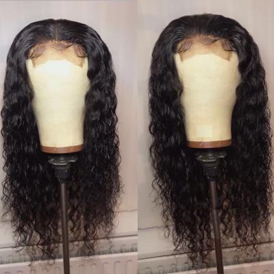 China 30 Inch Brazilian 100% Virgin Hair Barely Shedding Thick Smooth Soft 360 HD Brazilian Deep Wave Lace Frontal Peruvian Wig Curly Wave Hair Wig Deepwave for sale