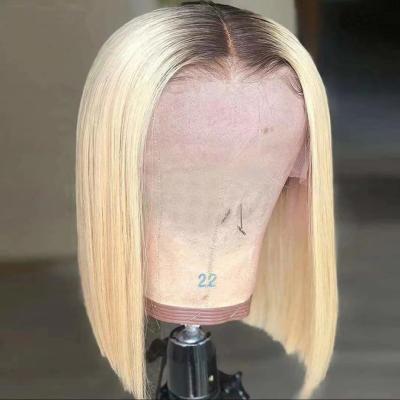 China Wholesale Cheap Glueless Silky Straight Wave Lace Front Wig With Baby Hair, 613 Colors Straight Light Blonde Hair Short Lead Wig Virgin Hair for sale