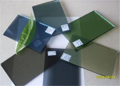 China 5 Mm Thickness Dark Green Tinted Glass / Floating Glass Panel For Construction for sale