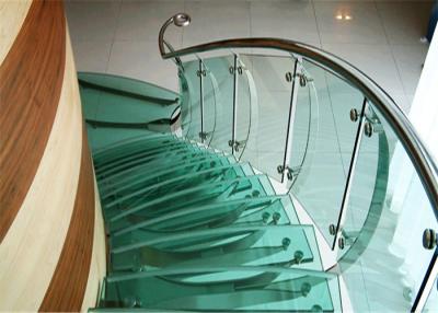 China Swimming Pool Bent Tempered Glass , Size Customized Curved Toughened Glass for sale