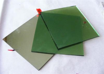 China Tempered Dark Green Reflective Glass 4mm - 10mm Thickness For Apartment Block for sale