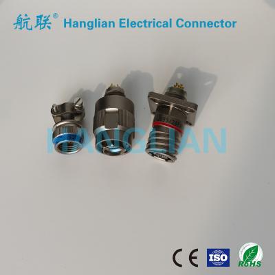 China Corrosion resistant MIL-DTL-38999 III military connector, silver aluminum receptacle and plug backshell D38999 for sale