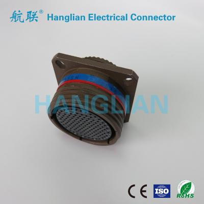 China 500 Hour Salt Spray MIL-DTL-38999 III Khaki Cadmium Plate Connector, Wall Mount Female Receptacle D38999 /20WJ35SN for sale