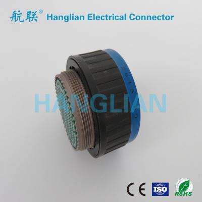 China Military MIL-DTL-38999 III Circular Connector Black Male Straight Plug, 128 Pin Cadmium Treated Connector For Military D38999/26MJ35PN for sale