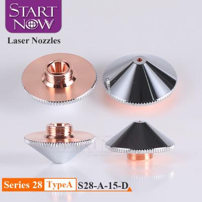 China Startnow D28mm Industrial Laser Nozzle Equipment Double Layer Laser Chrome Plated Laser Nozzles WSX Precitec Fiber Laser Cutting Machine Head for sale