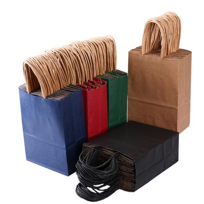 China Factory Recyclable Widely Used Kraft Printed Various Shop Printed Shopping Bag for sale