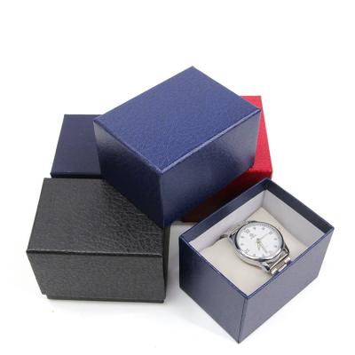 China Recyclable Custom Logo Paper Luxury Black Wrist Watch Box Packaging Boxes Watch Box For Watches for sale