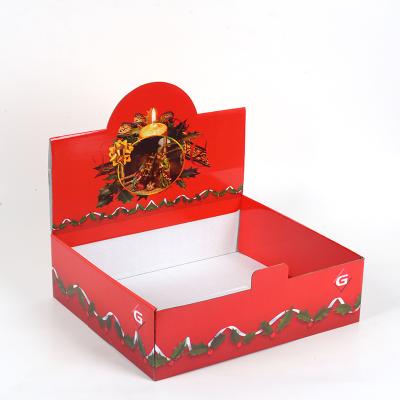 China Factory direct sale display recyclable paper box printing corrugated cardboard foldable display boxes for beverage for sale