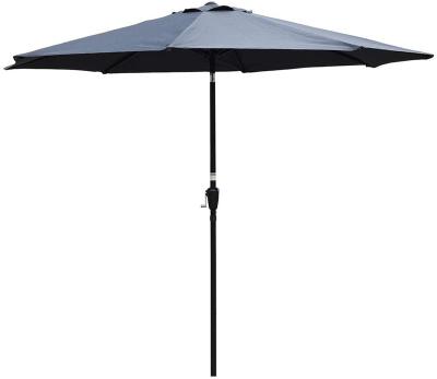 China Danlong Patio Table Umbrella Modern Best Selling 10ft Outdoor Parasol with Aluminum Pole and Auto Tilt, Polyester Canopy Shade for Garden for sale