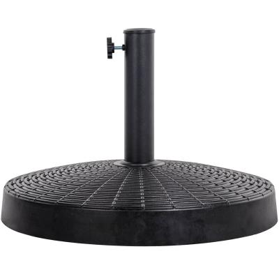 China Danlong Modern Good Quality Wicker Resin Patio Umbrella Black Base Metal Outdoor Heavy Duty Stand For Garden Yard Poolside for sale