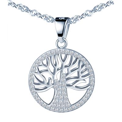 China Hot Selling Nickel Free 925 Sterling Silver Tree of Life Mom Necklace Gifts for Mother for sale