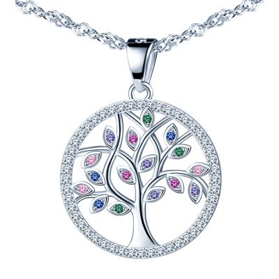 China Drop Shipping Nickel Free Gift For Mom 925 Sterling Silver Tree Of Life Necklace For Women for sale