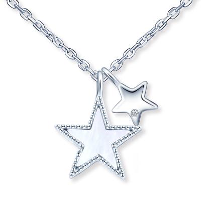 China FASHIONABLE Stars Necklace s925 Sterling Silver CZ Necklace For Girls for sale