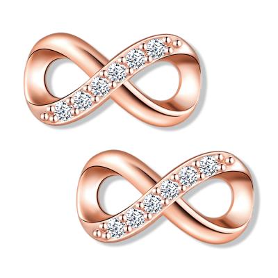 China FASHIONABLE Zirconia Rose Stud Earrings Gift of Women Earring Cubic from China Manufacturer for sale