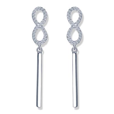 China CLASSIC Trendy Luxury Jewelry 925 Sterling Silver Drop Earrings for Women for sale