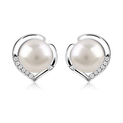 China Fashion Cute Jewelry Sterling Silver Pearl Earrings 2020 For Women for sale