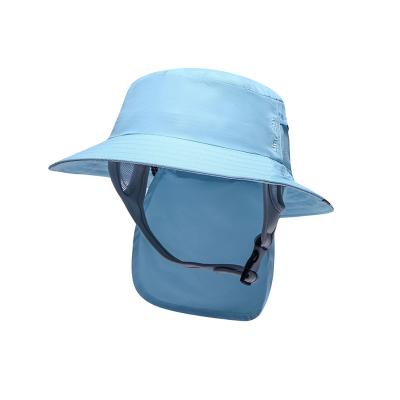 China Feature Fashion\Comfortable\Durable Custom 100% Nylon Snapback Surfing Unisex Swimming Hat With Chin Strap Neck Protection Removable Surfing Hat for sale