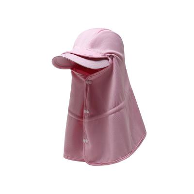 China Feature Fashion\Custom Women Comfortable\Outdoor Durable Wave Back Face and Neck Cover Hat Sun Protect Removable Visor Hat for sale