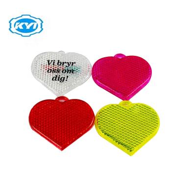 China Printable Safety Pedestrian Light Heart Shaped Reflectors (KW106) for sale