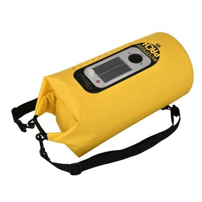 China Dry Storage Bag PVC Waterproof Floating Swimming Dry Bag With Music Speaker And Solar Dry Storage Bag for sale