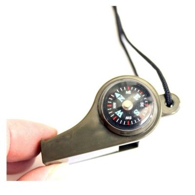 China 3 in 1 whistle 3 in 1 emergency whistle with thermometer and compass for sale