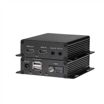 China Less Than 10m HD-MI KVM Fiber Extra 20km HD-MI Over Fiber Optic Sender And Receiver With USB for sale