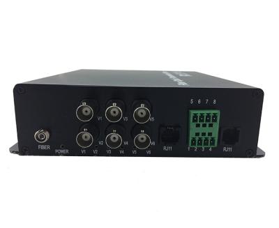 China Security 6 Channels Analog Fiber Video Converter for sale