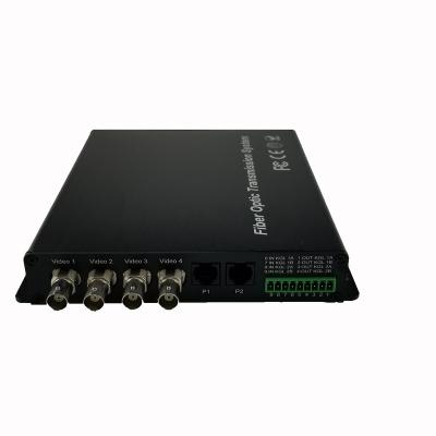 China OEM Fiber Video Converter, Digital Video Audio Fiber Optic Multiplexer HL-4V1D2P2K-T/RF for sale