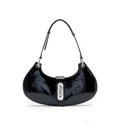 China 2021 fashion designer first French armpit bag natural diaper cowhide handbag for sale