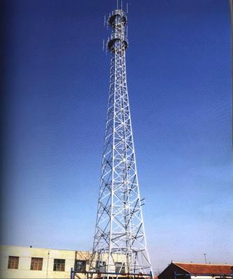 China Telecommunication Towers , Cell Phone Towers Hot-dip-galvanized Lattice Towers for sale