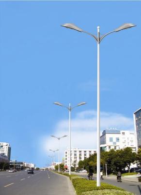 China 9M Single Steel Frame Structure  Street Lamp Pole Double Arm Conic Polygon Diameter for sale