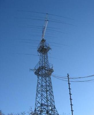 China 40 M  Telecommunication Towers , Mobile Communication Tower Building Steel Frame for sale