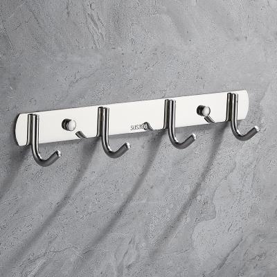 China Wall Mounted Towel Coat Hanger Stainless Steel Design Robe Hook Bathroom Robe Hooks Wall Mounted for sale