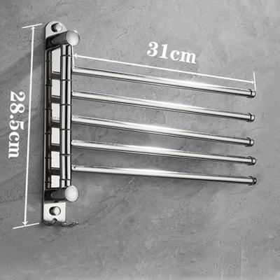 China 31CM Modern Wall Mounted Modern Stainless Steel Bath Portable Folding Towel Rack for sale