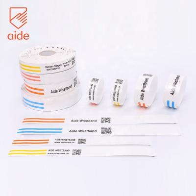 China 100% Waterproof Make Your Own Hospital Printable Medical ID Band Safety Patient Armbands With Names Information for sale