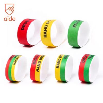 China Printable Tyvek Hospital Alert Wristbands Medical ID Wristbands For Hospital for sale