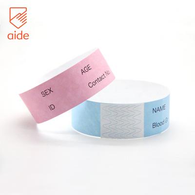 China High Quality Medical ID Solution AID Quarantinable Tyvek Wristband ID Band Roll for sale