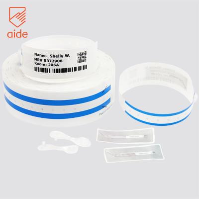 China Waterproof / OEM Cheap Disposable UHF 13.56Mhz RFID Chip Patient Chip Thermal Paper Wristbands Long Disposable Chain For Hospitals for sale