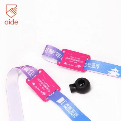 China Cheap Price Waterproof/Waterproof Smart RFID Fabric Nylon Polyester Soft Wristband Wristband For Water Park for sale