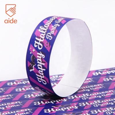 China Fun Waterproof Dupont Tyvek Disposable Paper Hand Bands Wristband For Wedding Events for sale