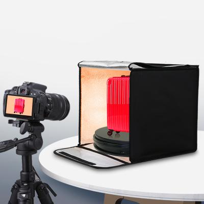 China Foldable Portable Photography 60x60x60cm Photo Box Studio Two Color Light Box Photography LED Lightbox Turntable-BKL 60CM Dimmer for sale