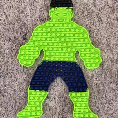 China 2021 New Design Eco-Friendly Material Huge Push Up Superheroes Jumping 50cm Wiggle Person Toy Big Green Giant Iron Spider Hullk Boys for sale