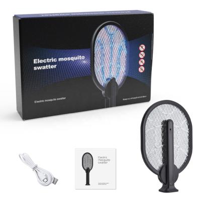 China 2021 Rechargeable USB Mosquito Light Mosquito Swatter Lamp Electric Net Mosquito Killer Racket for sale