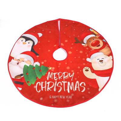 China 2022 Country Style New Christmas Decoration Supplies Christmas Tree Skirt Indoor Bottom Cover for sale