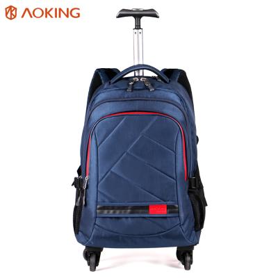 China Aoking Waterproof Trolley Backpack With Wheels Trolley Waterproof Mens Baggage Bags Luggage for sale